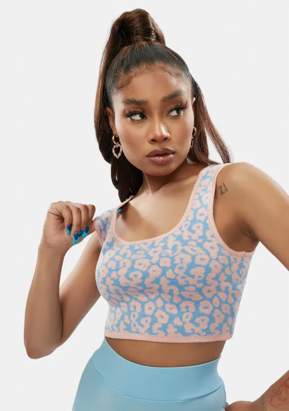 Blush Toxic Posse Leopard Tank Top sold by Dolls Kill