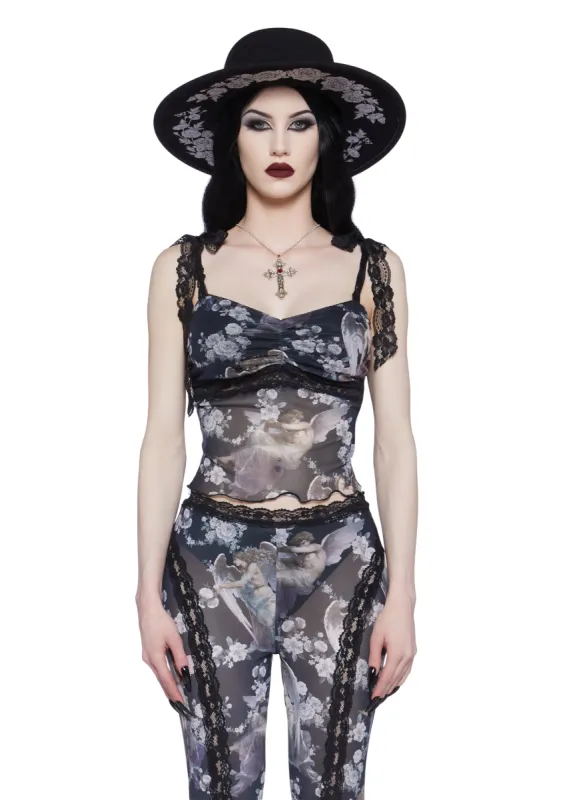 Afflicted Angel Mesh Cami sold by Dolls Kill