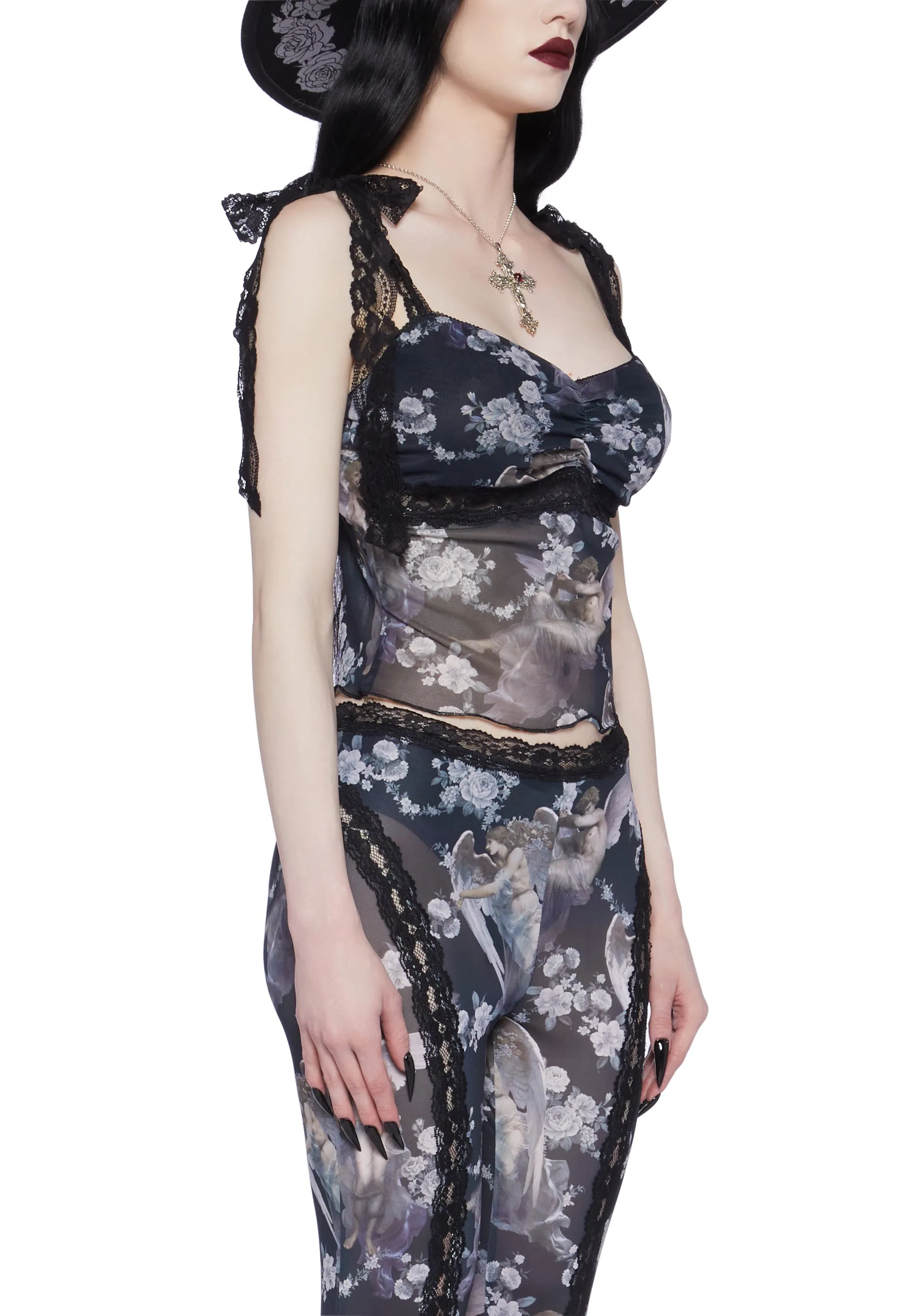 Afflicted Angel Mesh Cami sold by Dolls Kill product image thumbnail 5