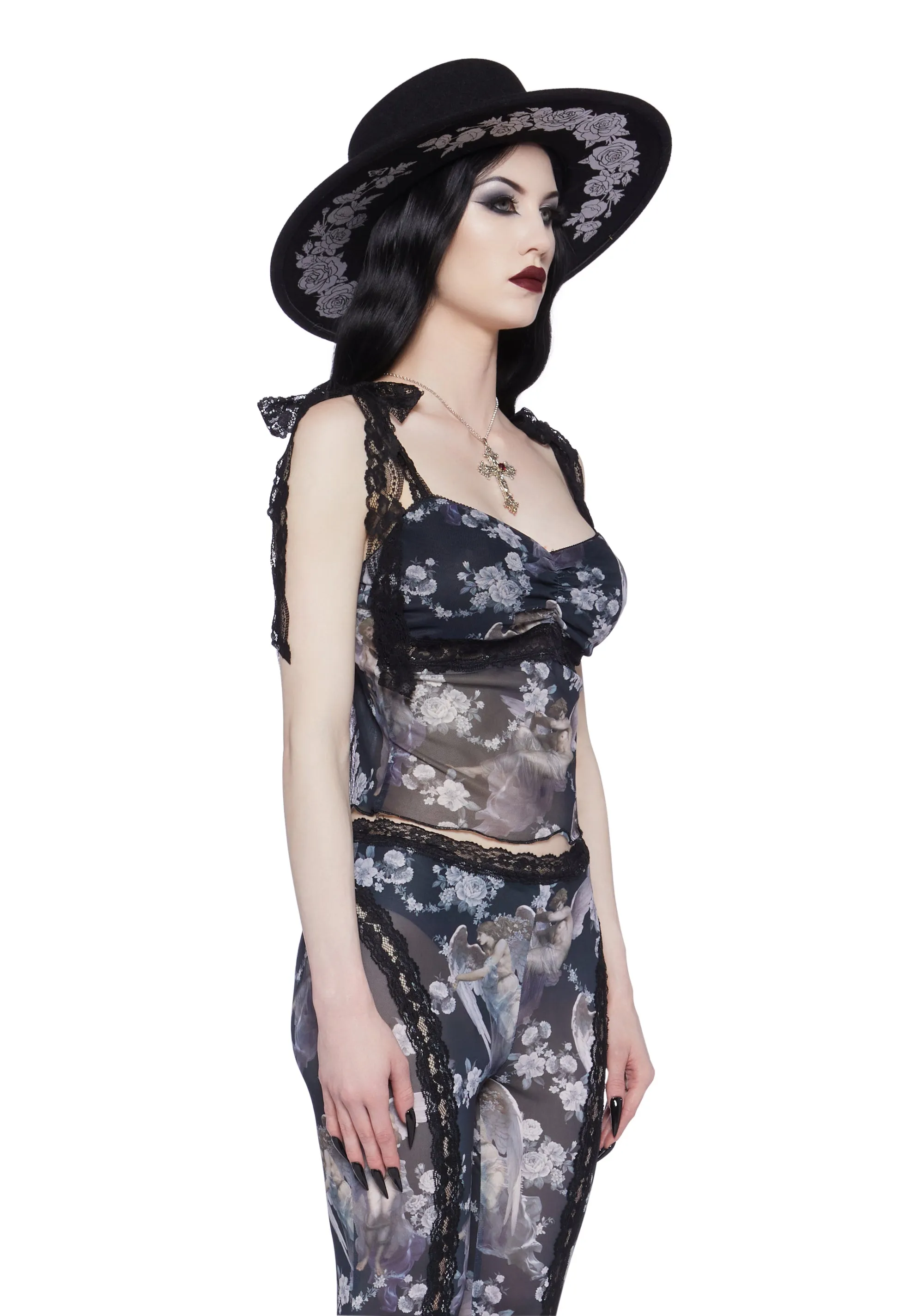 Afflicted Angel Mesh Cami sold by Dolls Kill product image thumbnail 3