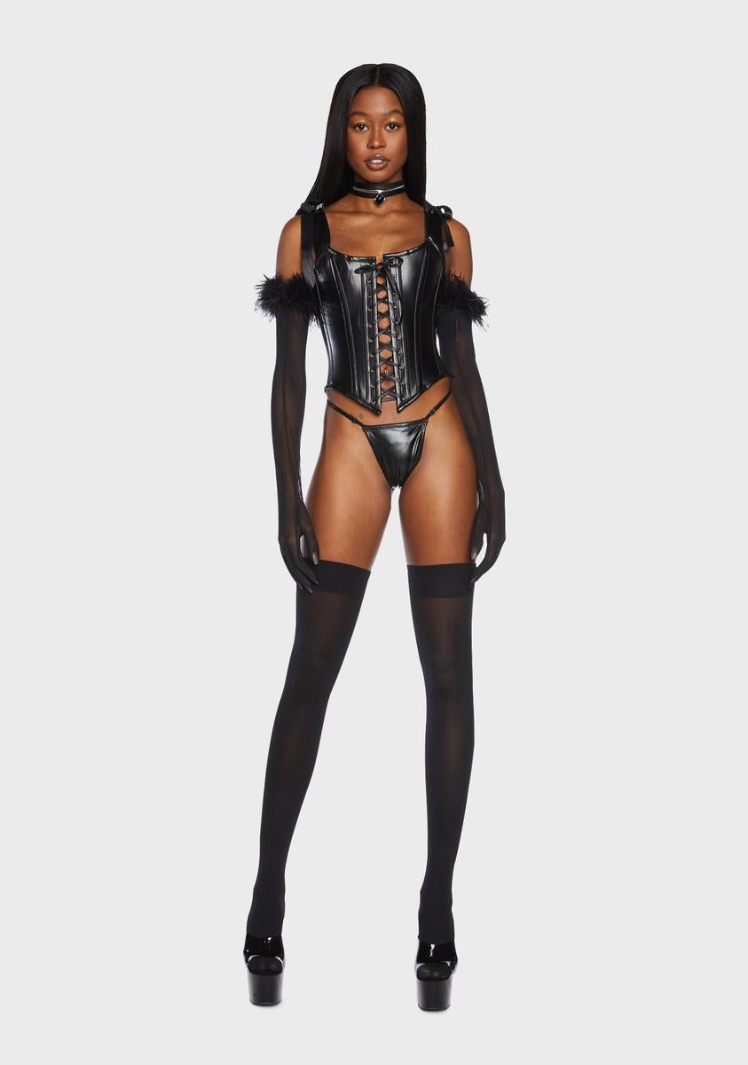 Lavish Faux Leather Bustier Top sold by Dolls Kill product image thumbnail 4