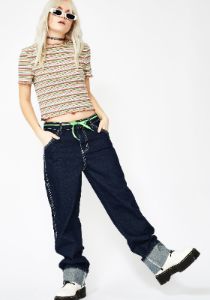 Blushin' Girl Talk Striped Tee sold by Dolls Kill