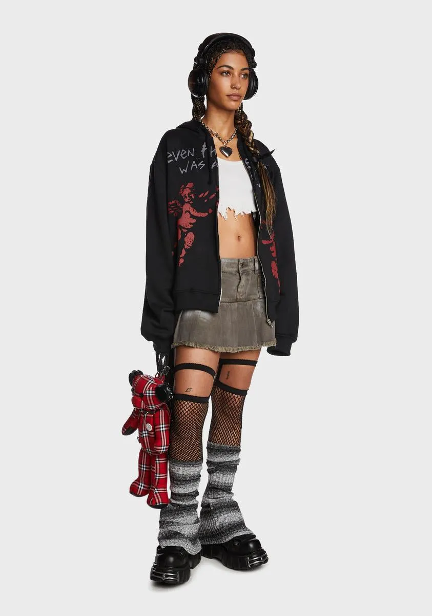 Red Angel Zip Up Hoodie sold by Dolls Kill product image thumbnail 5