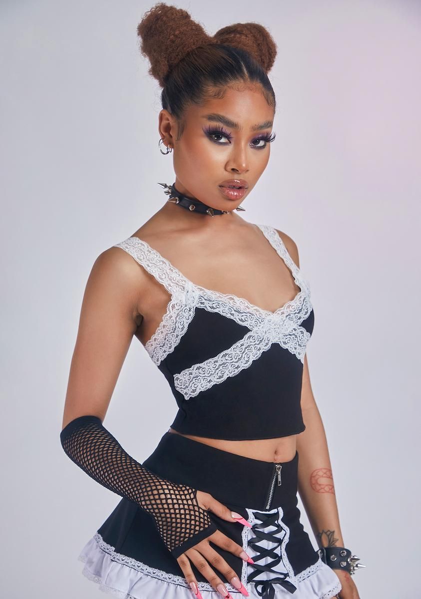 Haute Embrace Lace Cami Tank sold by Dolls Kill product image thumbnail 2