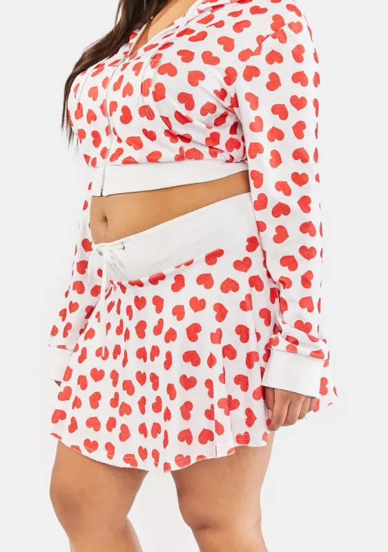 Plus Pure Loyal Maneater Velour Mini Skirt sold by Dolls Kill