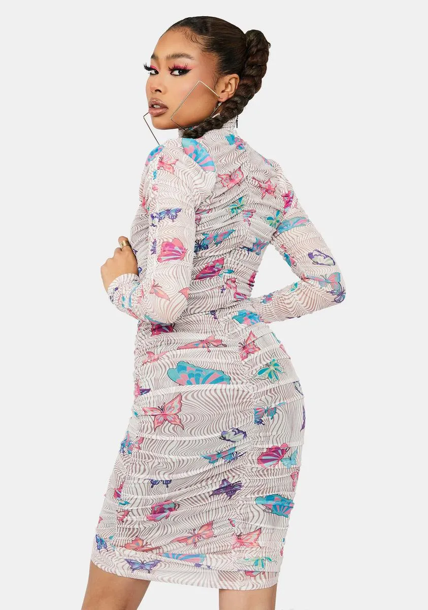 Trippin' Butterflies Mesh Midi Dress sold by Dolls Kill product image thumbnail 4