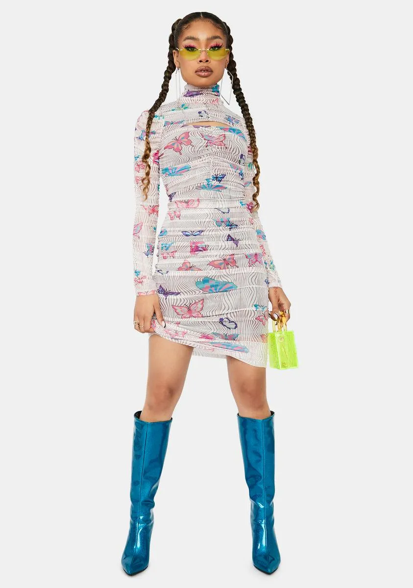 Trippin' Butterflies Mesh Midi Dress sold by Dolls Kill product image thumbnail 3