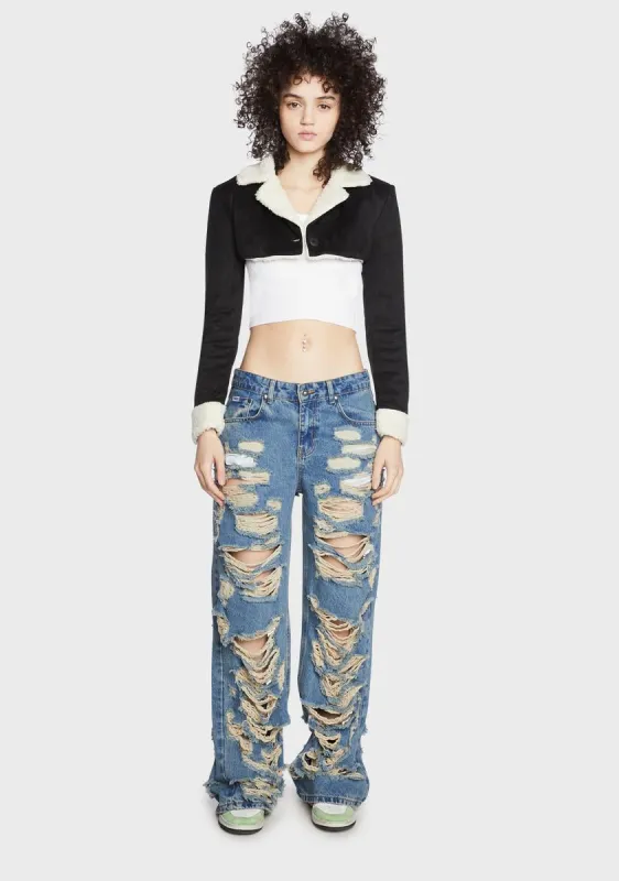 Handle It Beautifully Cropped Jacket sold by Dolls Kill
