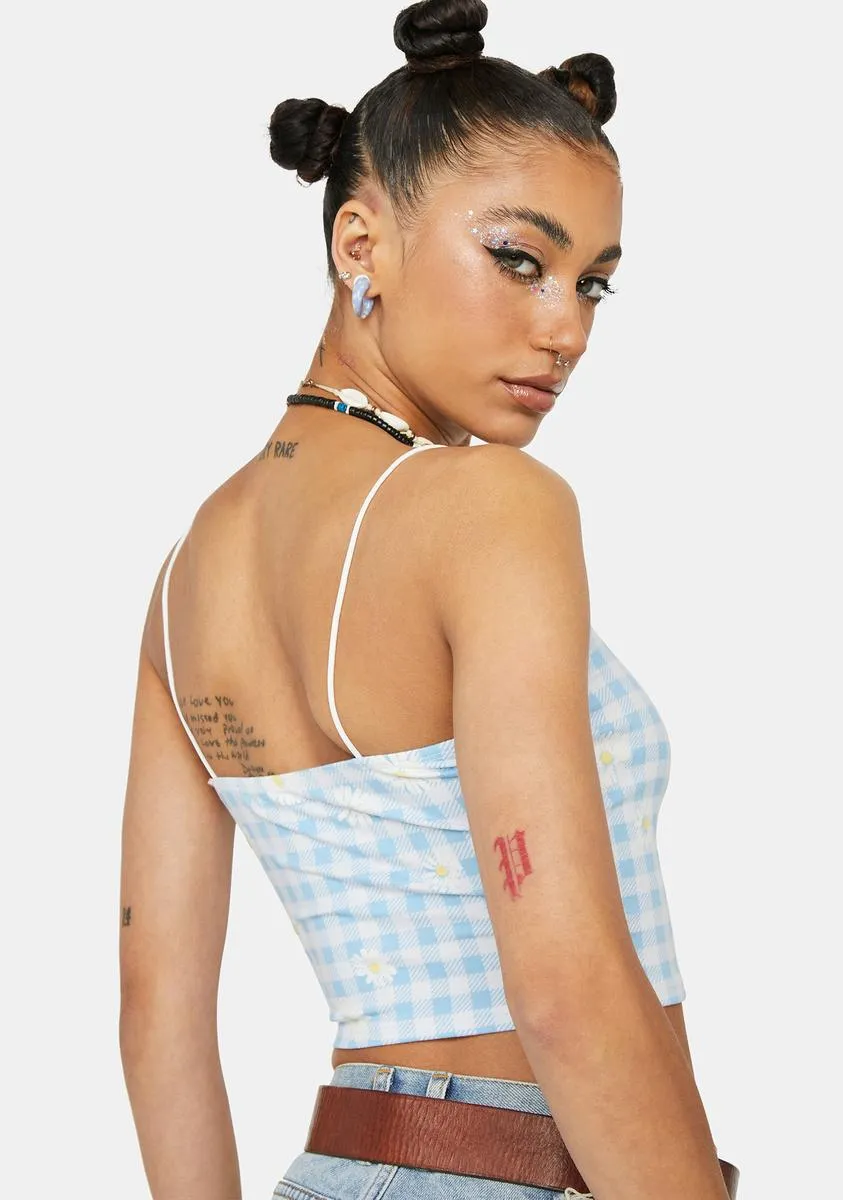 Cornflower Get Your Fix Crop Top sold by Dolls Kill product image thumbnail 4