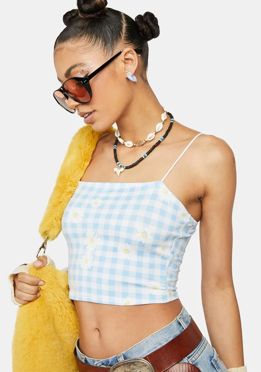 Cornflower Get Your Fix Crop Top sold by Dolls Kill product image thumbnail 2