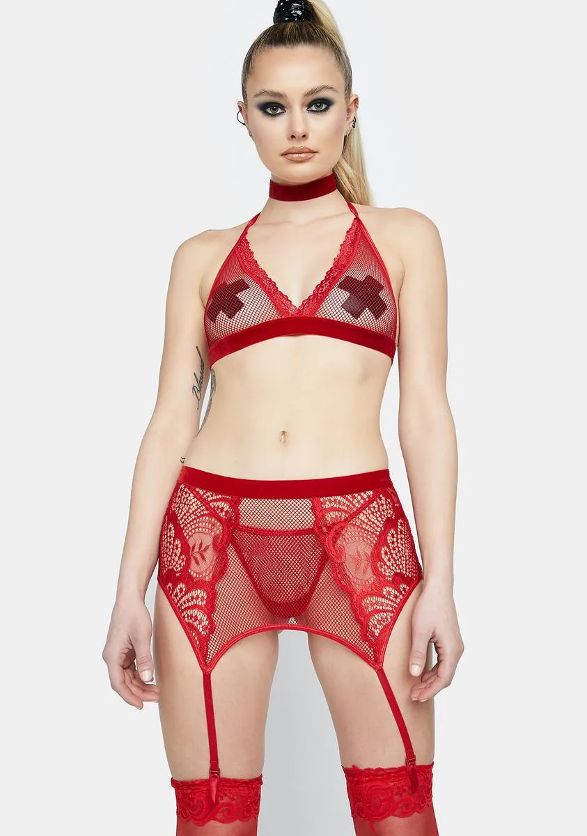 Sexy Surrender Lingerie Set sold by Dolls Kill