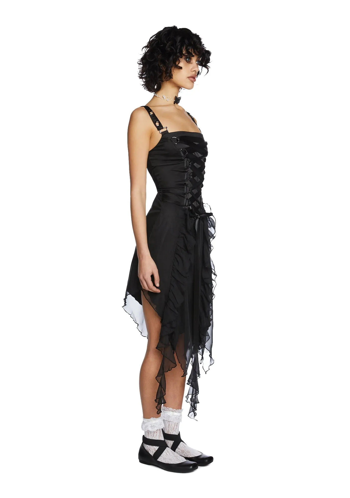 Life's No Fairytale Midi Dress- Black sold by Dolls Kill product image thumbnail 4