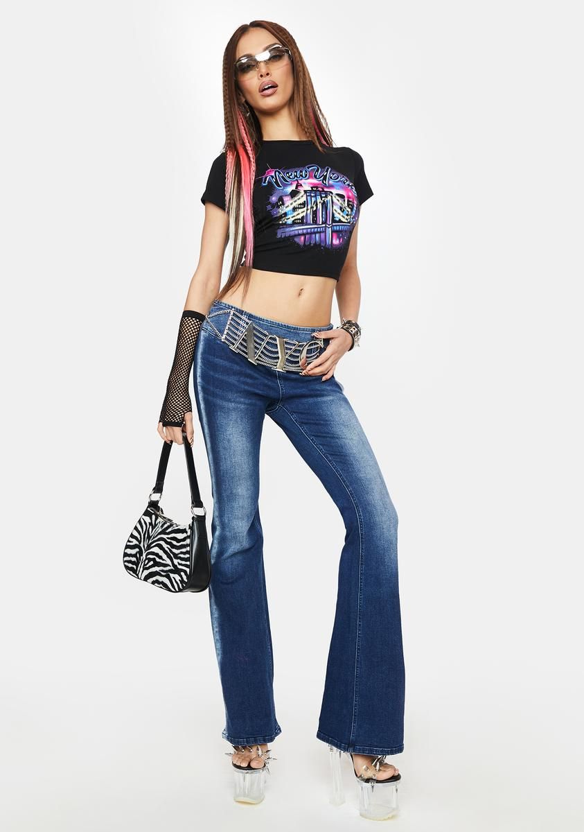 Brooklyn Baby Airbrush Crop Top sold by Dolls Kill product image thumbnail 3