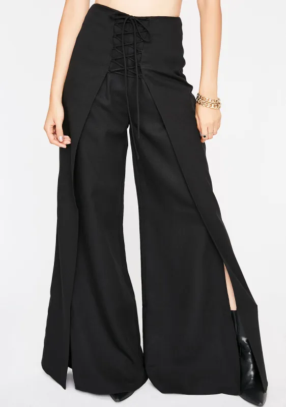 Serve N' Swerve Split Leg Pants sold by Dolls Kill