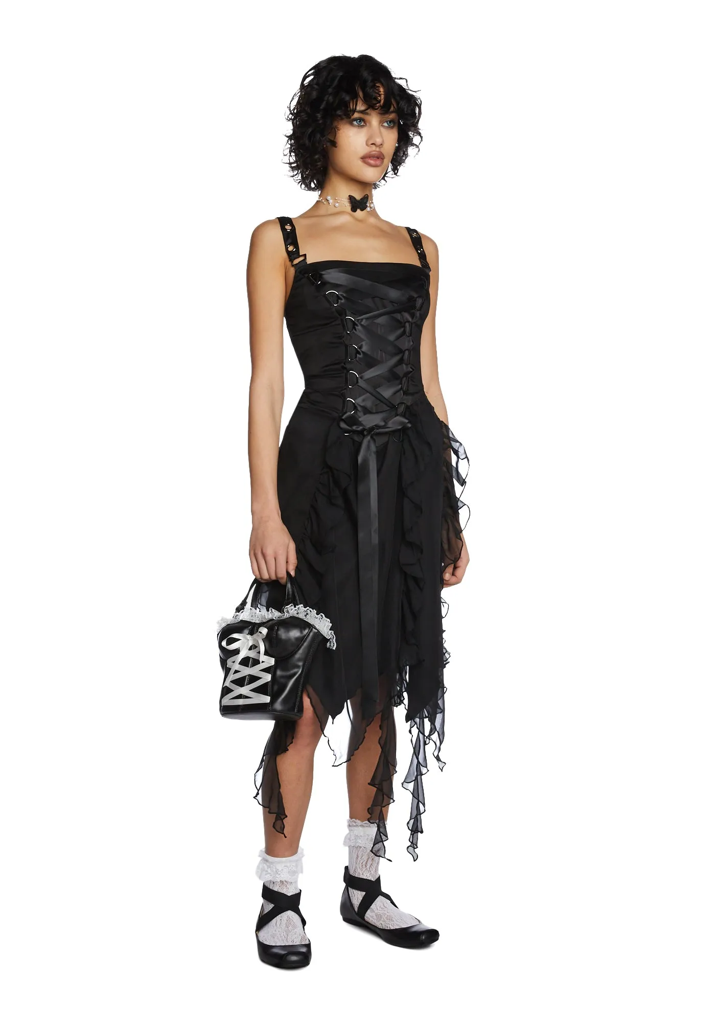 Life's No Fairytale Midi Dress- Black sold by Dolls Kill product image thumbnail 2