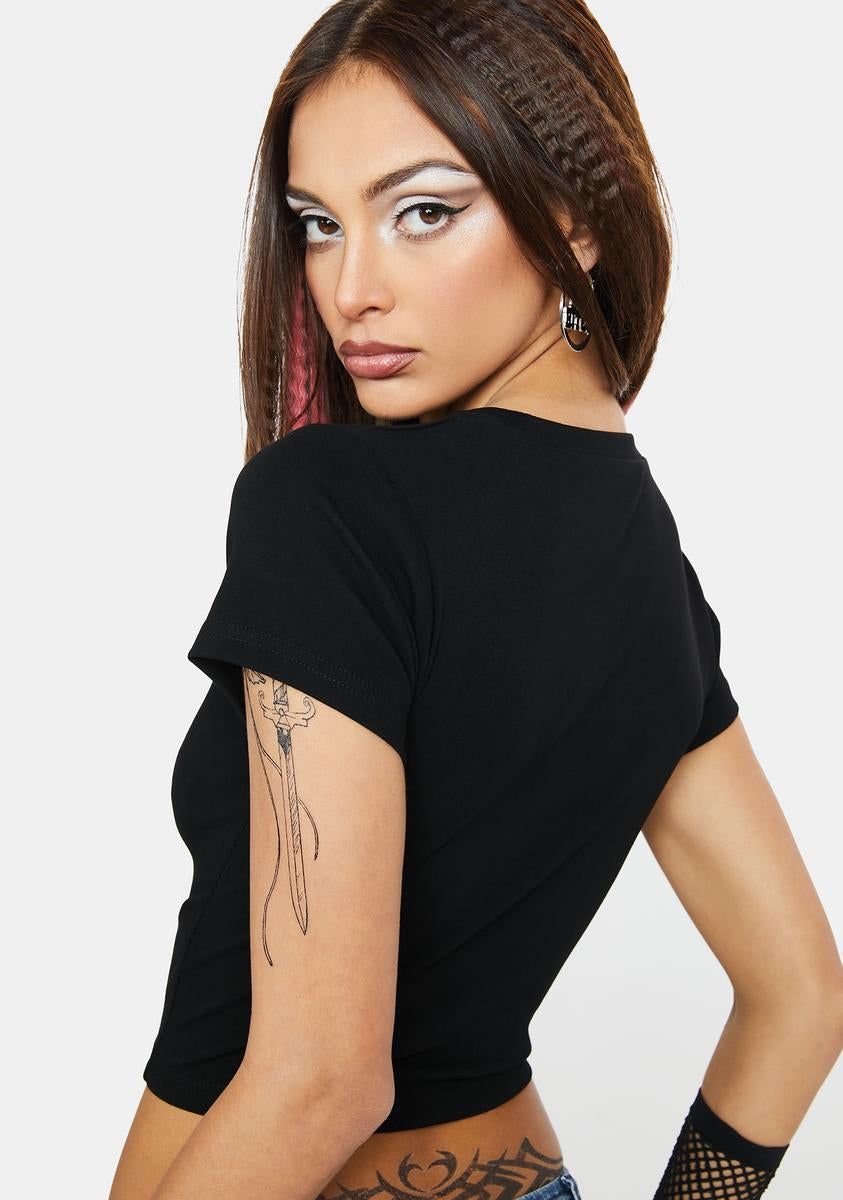 Brooklyn Baby Airbrush Crop Top sold by Dolls Kill product image thumbnail 4