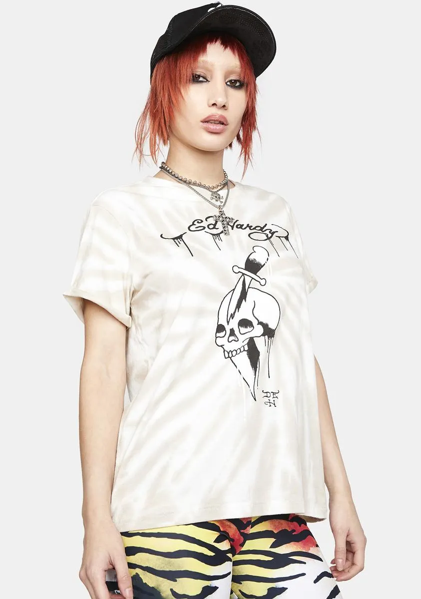 Dagger Skull Tie Dye Graphic Tee sold by Dolls Kill product image thumbnail 2