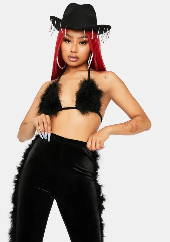 Wild Times Faux Fur Pant Set sold by Dolls Kill