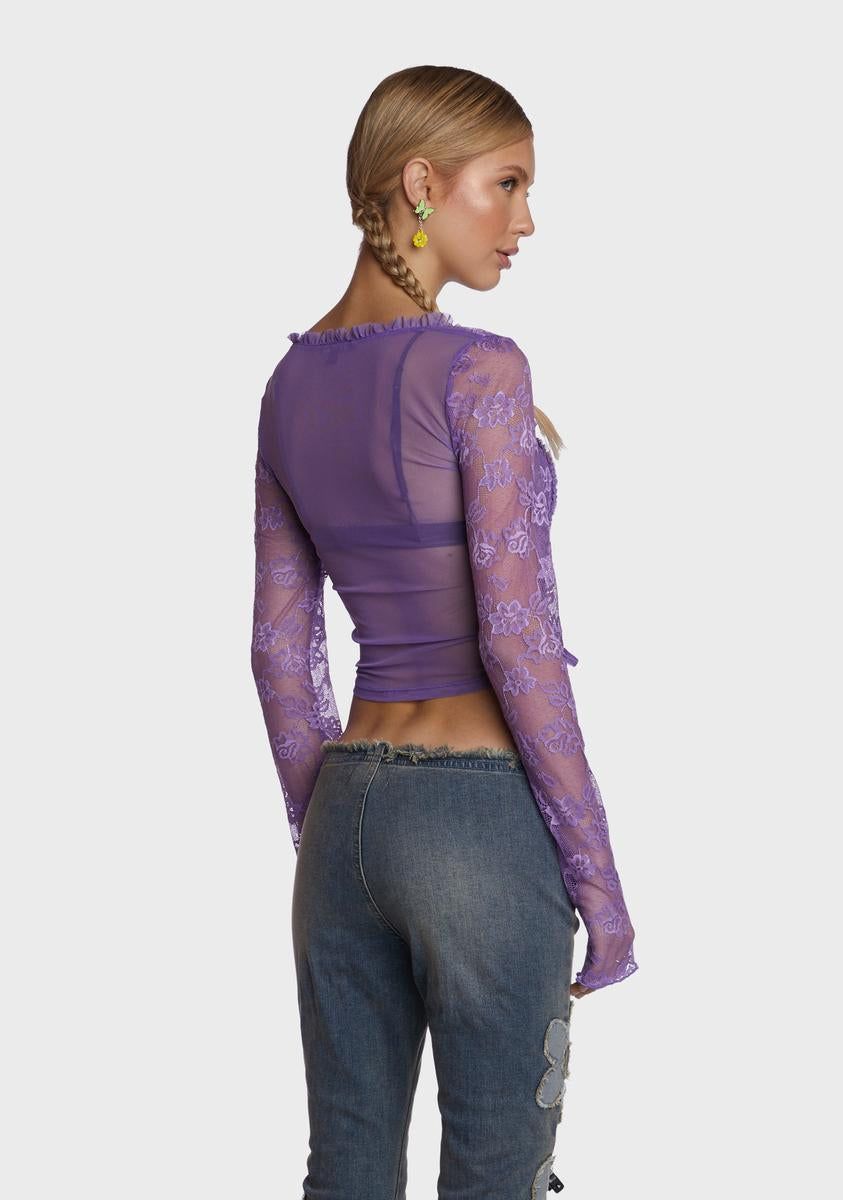 Relight My Love Crop Top - Purple sold by Dolls Kill product image thumbnail 3