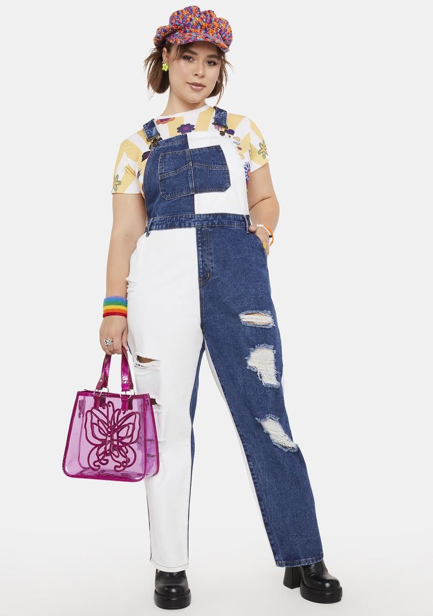 Plus Darling Day Patchwork Overalls sold by Dolls Kill product image thumbnail 3