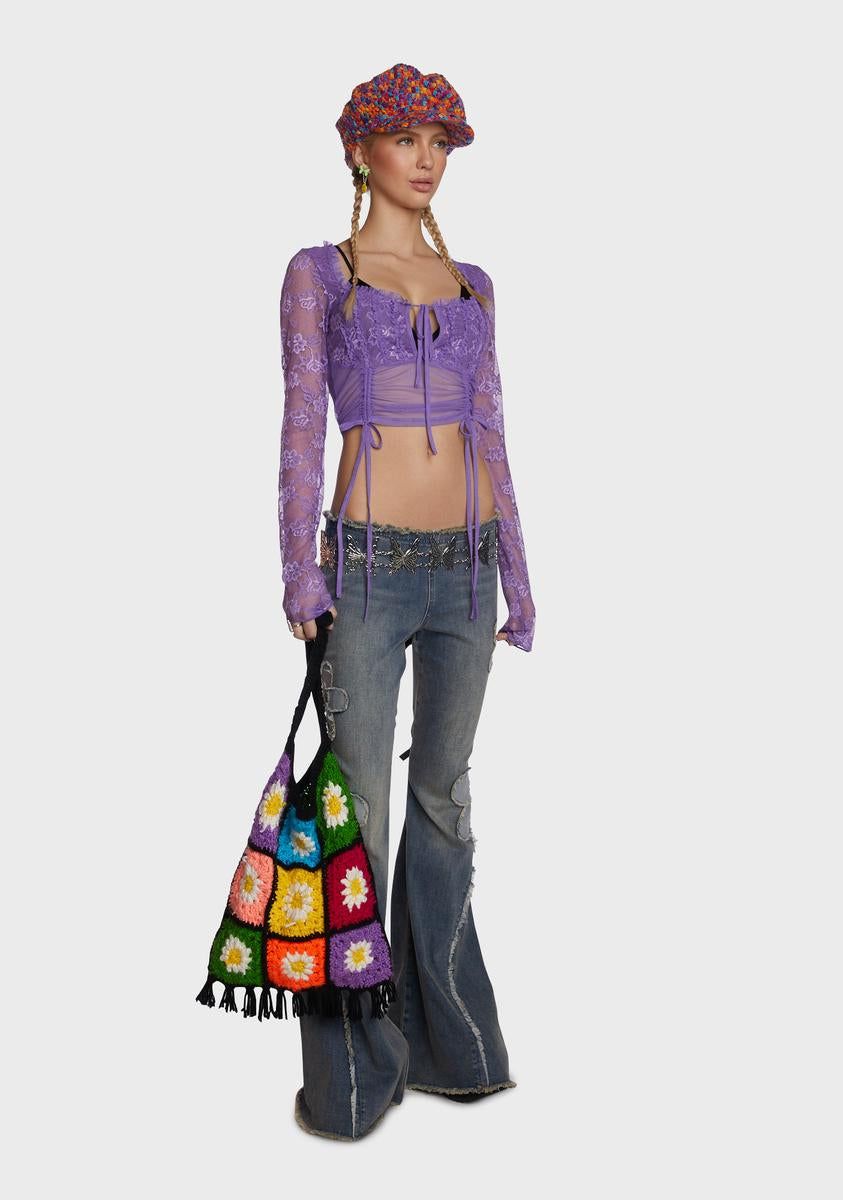 Relight My Love Crop Top - Purple sold by Dolls Kill product image thumbnail 4