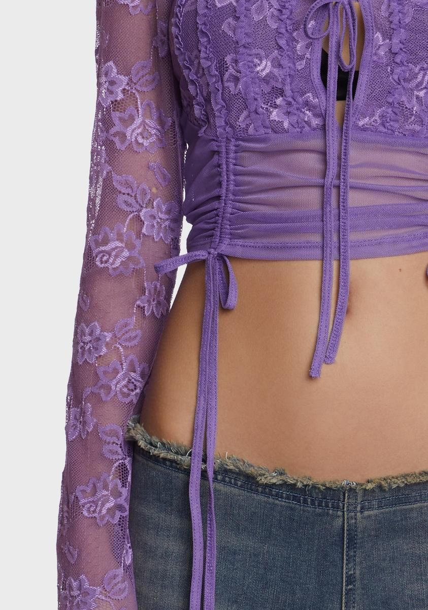 Relight My Love Crop Top - Purple sold by Dolls Kill product image thumbnail 2