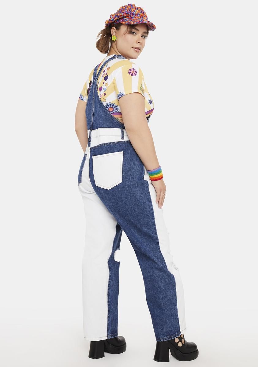 Plus Darling Day Patchwork Overalls sold by Dolls Kill product image thumbnail 4