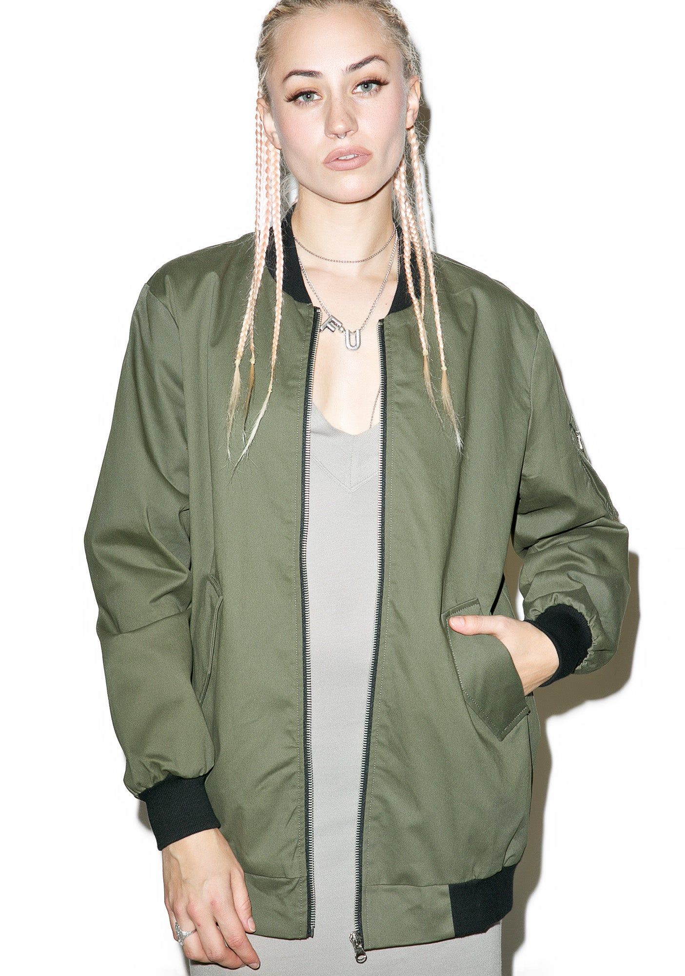 Command No Chance Bomber Jacket sold by Dolls Kill product image thumbnail 4