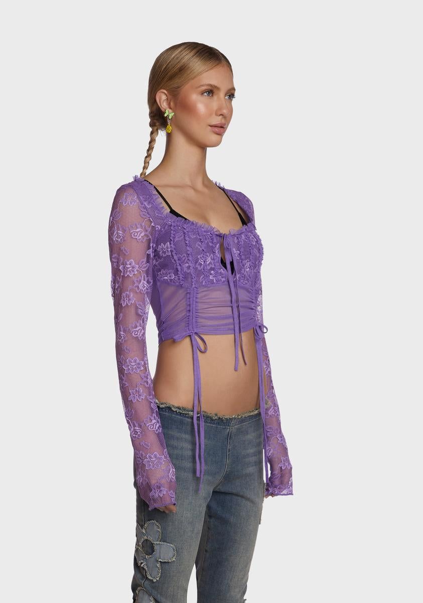 Relight My Love Crop Top - Purple sold by Dolls Kill product image thumbnail 5