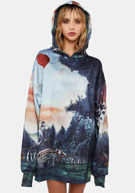 Nightmare Circus Oversized Hoodie sold by Dolls Kill
