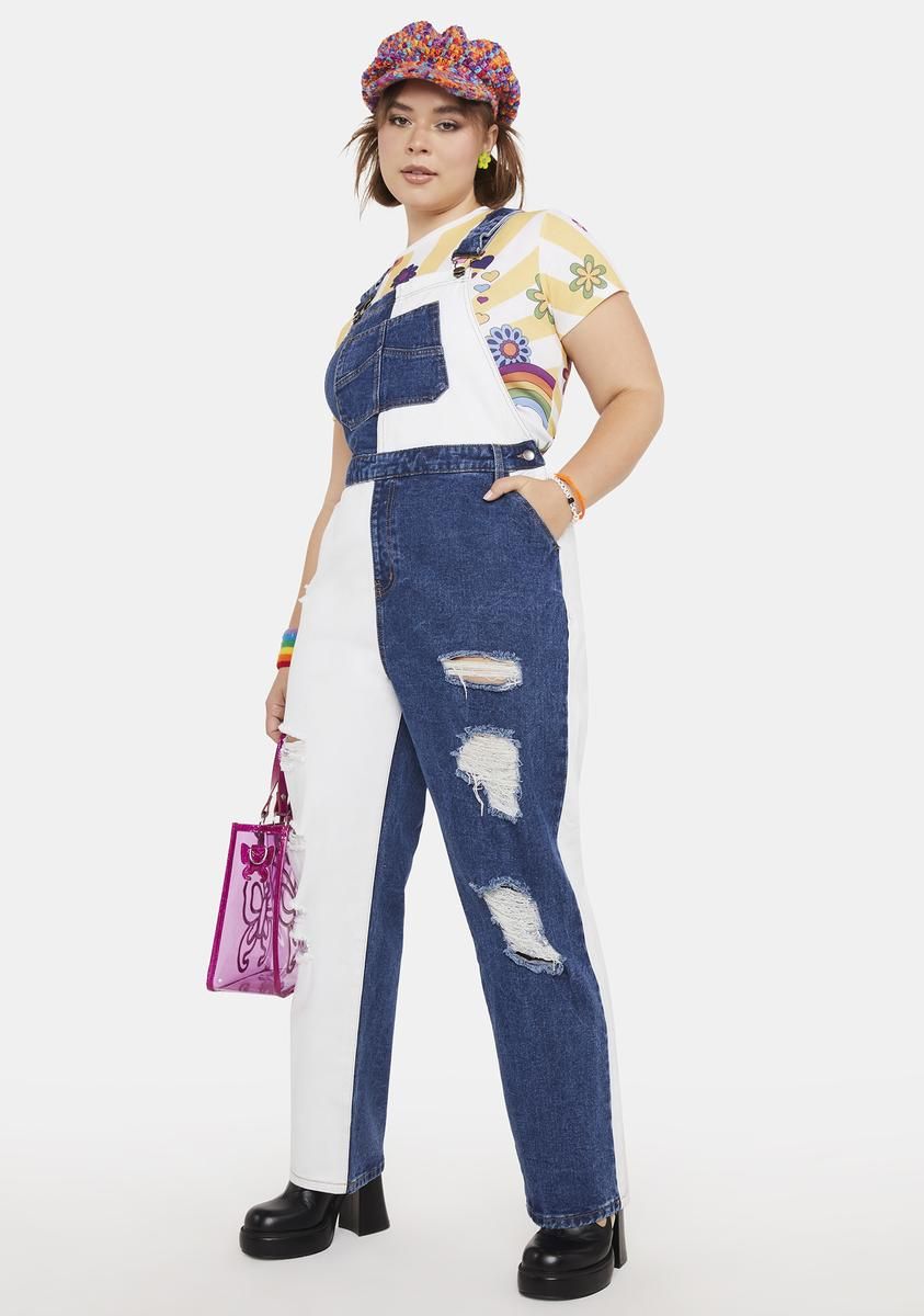 Plus Darling Day Patchwork Overalls sold by Dolls Kill product image thumbnail 2