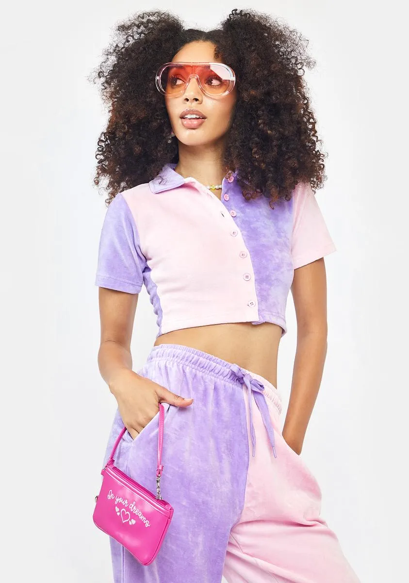 Velour Split Mini Shirt sold by Dolls Kill product image thumbnail 2