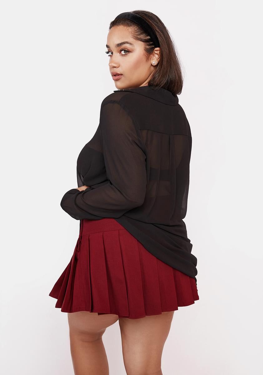 Plus Not Ur Average Chiffon Blouse sold by Dolls Kill product image thumbnail 4