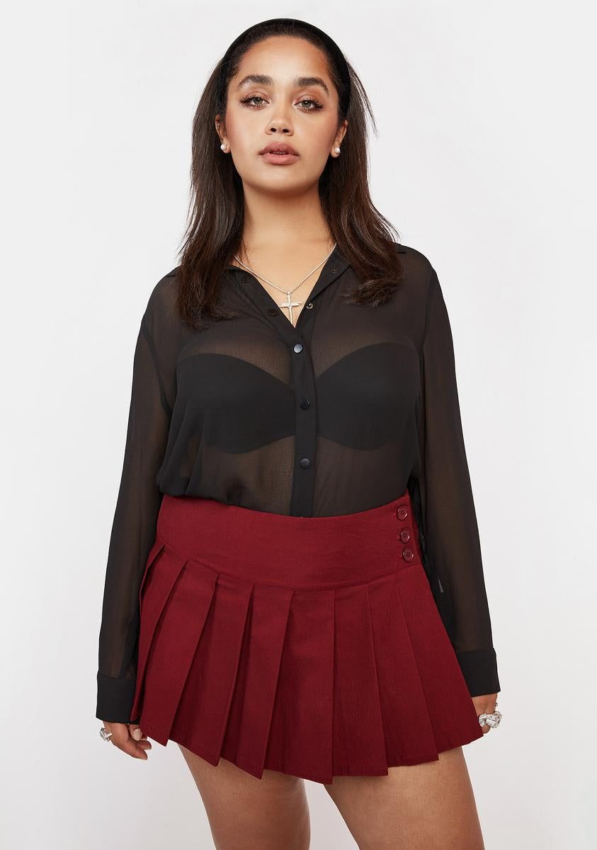 Plus Not Ur Average Chiffon Blouse sold by Dolls Kill