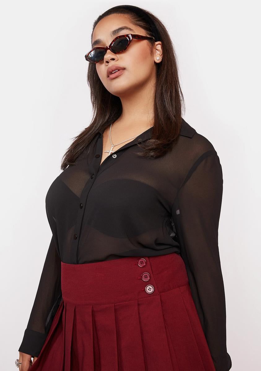 Plus Not Ur Average Chiffon Blouse sold by Dolls Kill product image thumbnail 2