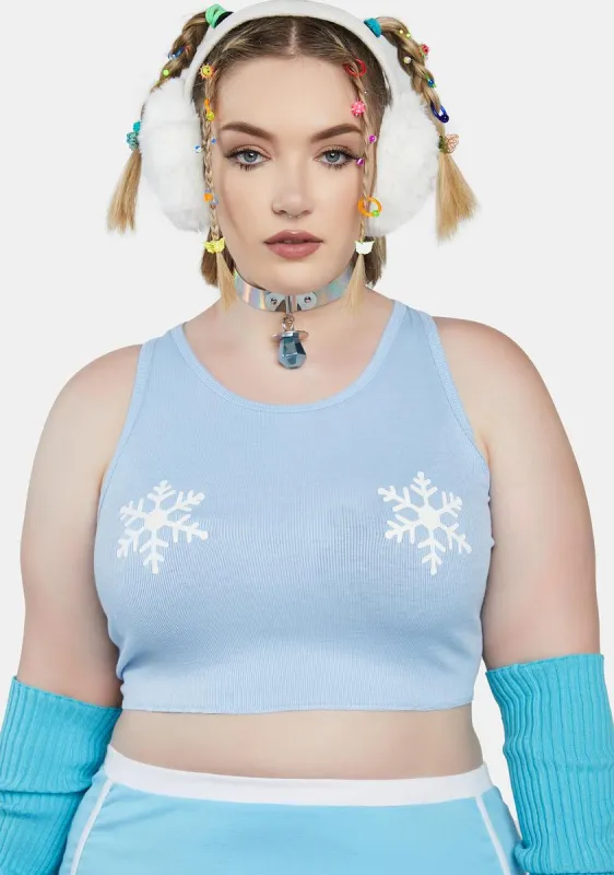 Plus Winter Dreams Crop Tank Top sold by Dolls Kill