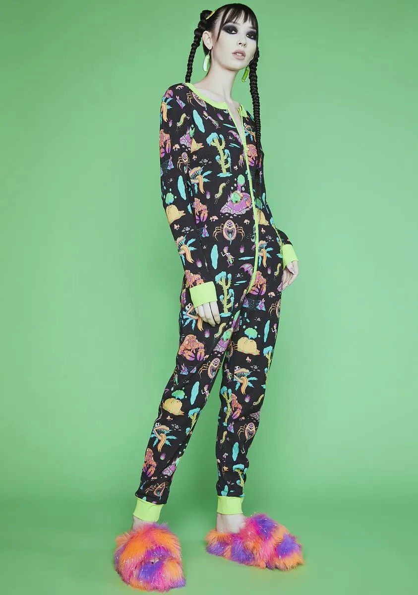 Alien Friends Thermal Onesie sold by Dolls Kill product image thumbnail 3