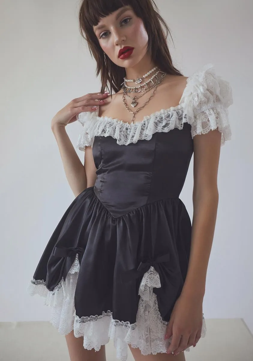 Bad Meets Evil Satin Mini Dress sold by Dolls Kill product image thumbnail 2