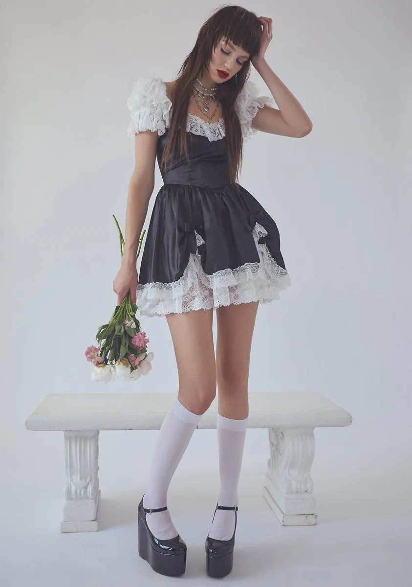 Bad Meets Evil Satin Mini Dress sold by Dolls Kill product image thumbnail 3