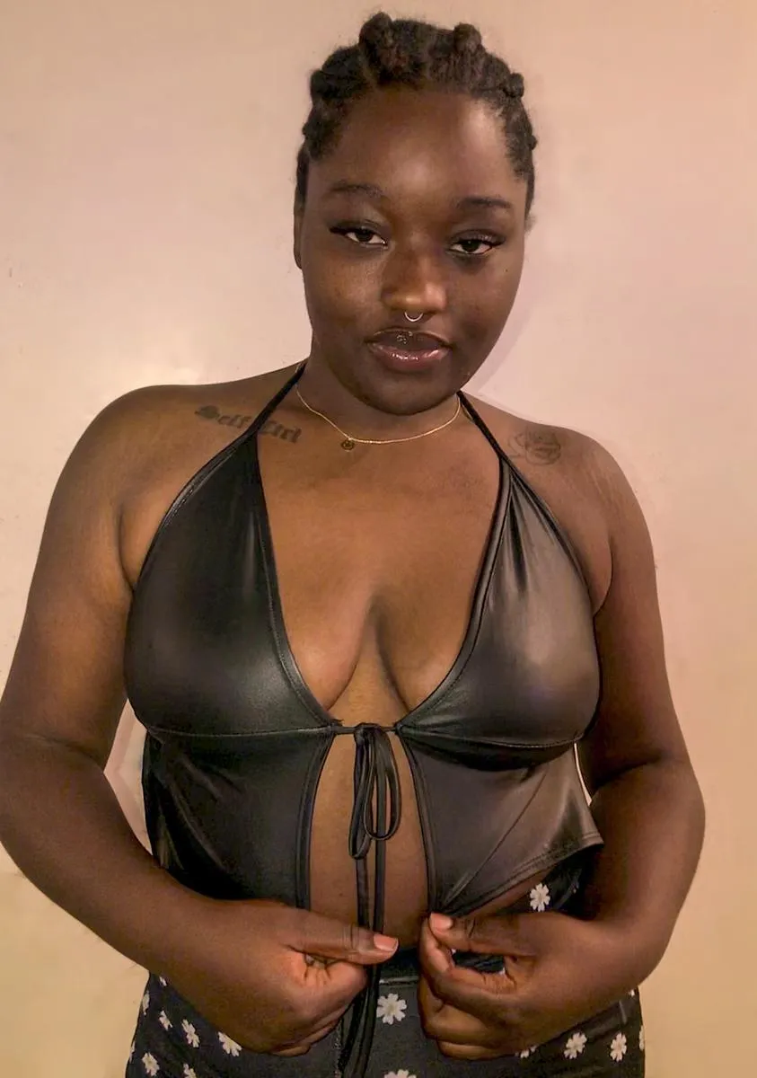 Forever Pain Proof Halter Crop Top sold by Dolls Kill product image thumbnail 3