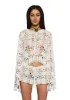 Palms Retreat Cropped Crochet Cardigan-Off White sold by Dolls Kill