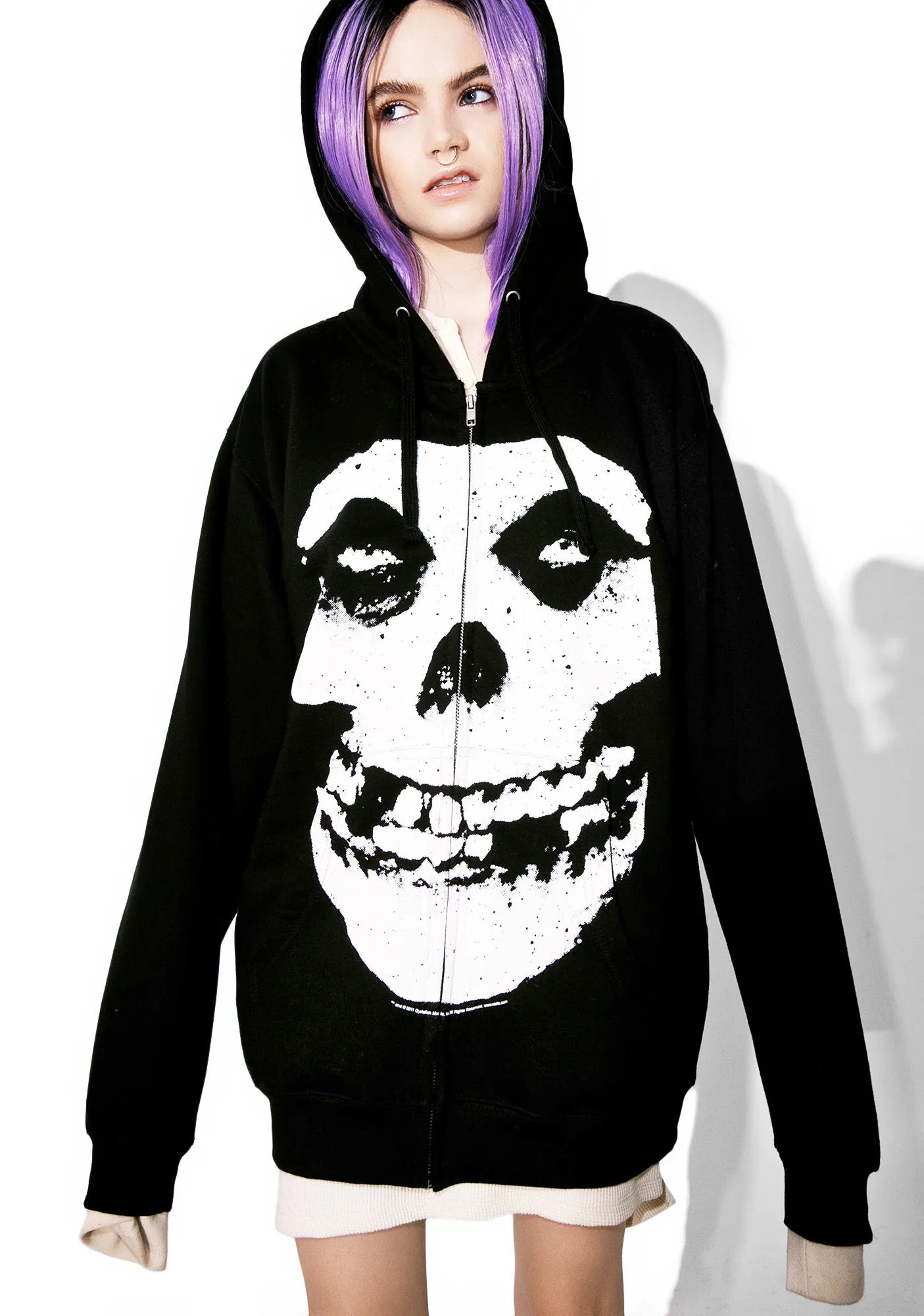 Hybrid Moments Zip-Up Hoodie sold by Dolls Kill