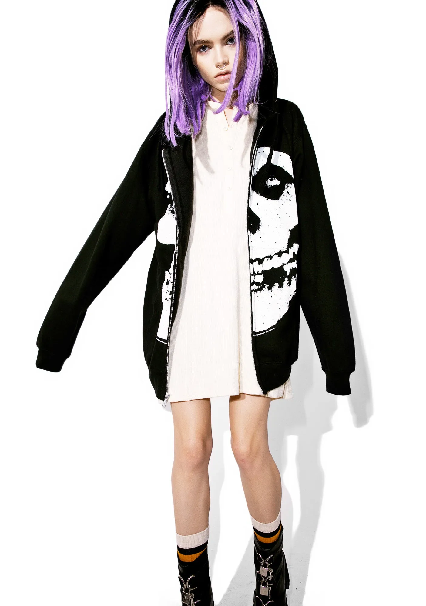 Hybrid Moments Zip-Up Hoodie sold by Dolls Kill product image thumbnail 5