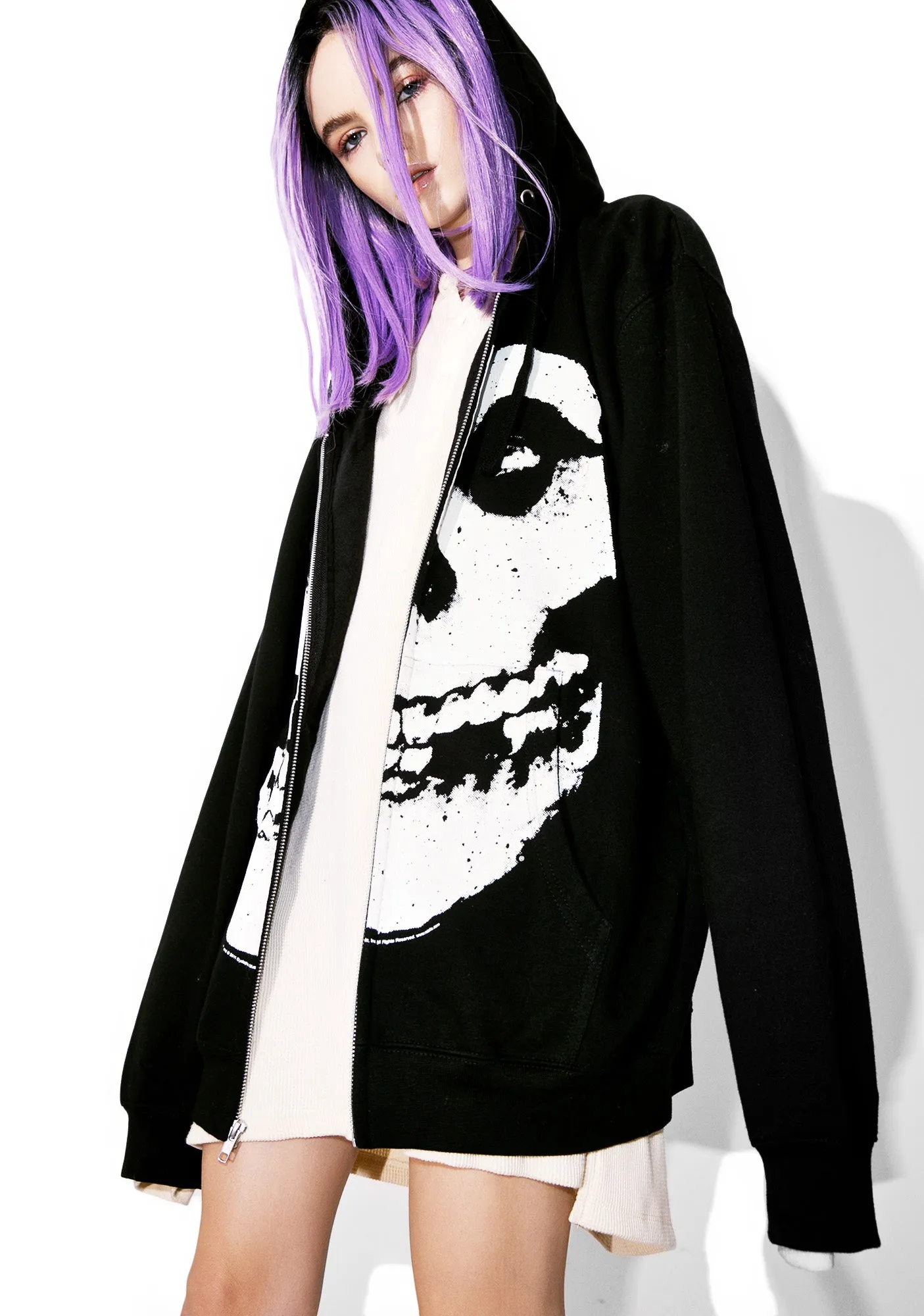 Hybrid Moments Zip-Up Hoodie sold by Dolls Kill product image thumbnail 2