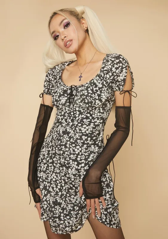 Carefree Spirit Floral A-Line Dress sold by Dolls Kill