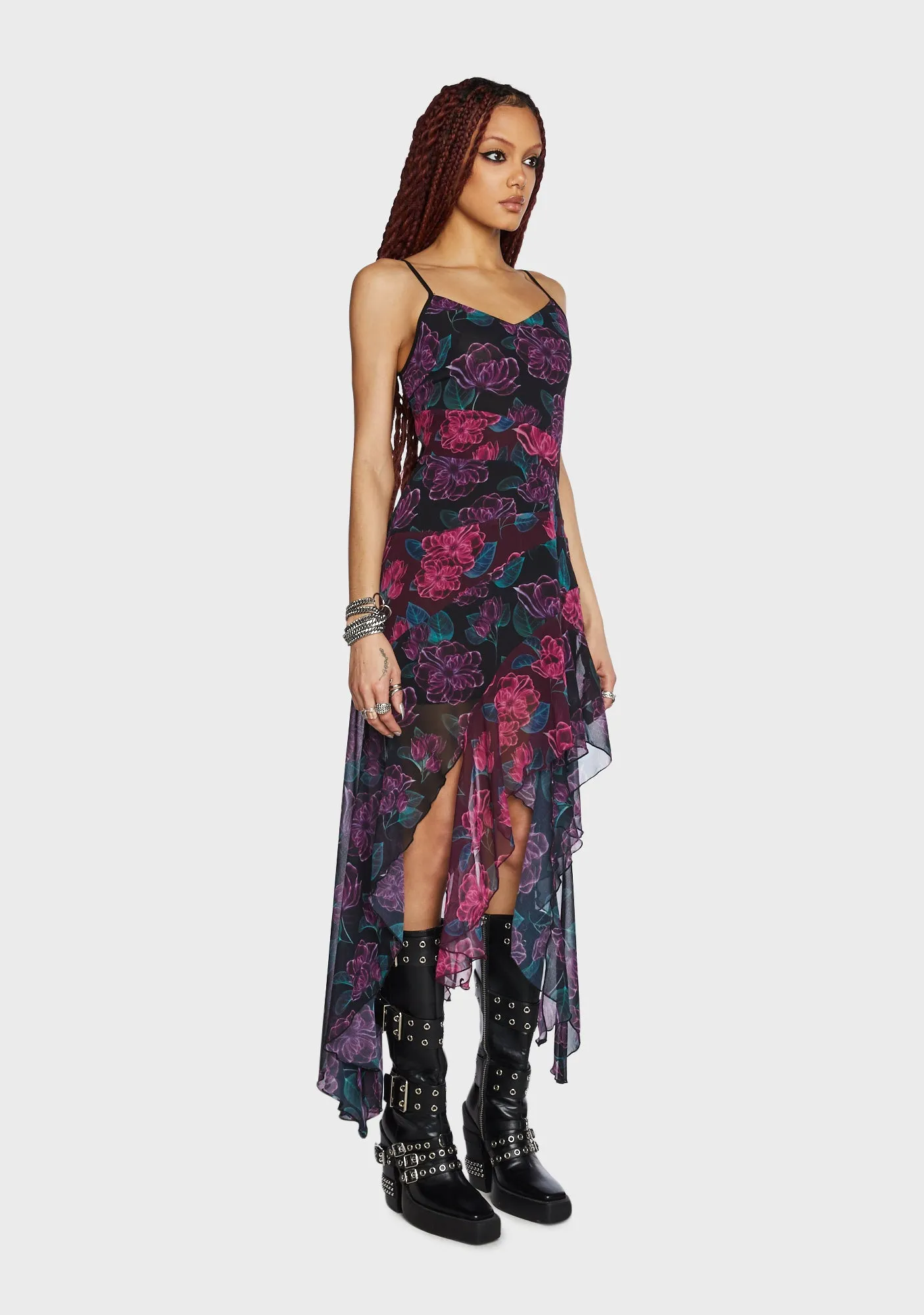Flower Power Midi Dress sold by Dolls Kill product image thumbnail 3