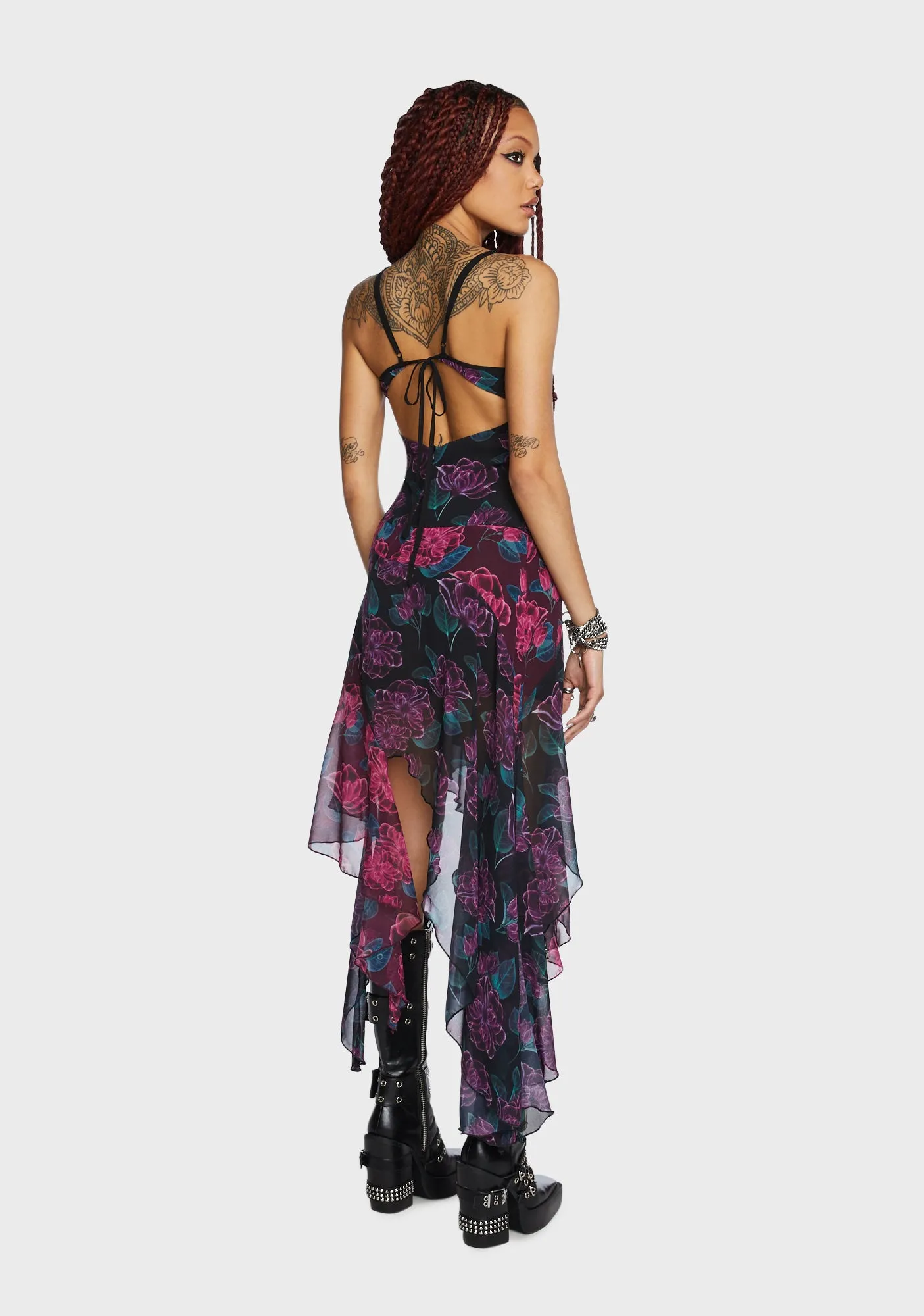 Flower Power Midi Dress sold by Dolls Kill product image thumbnail 4