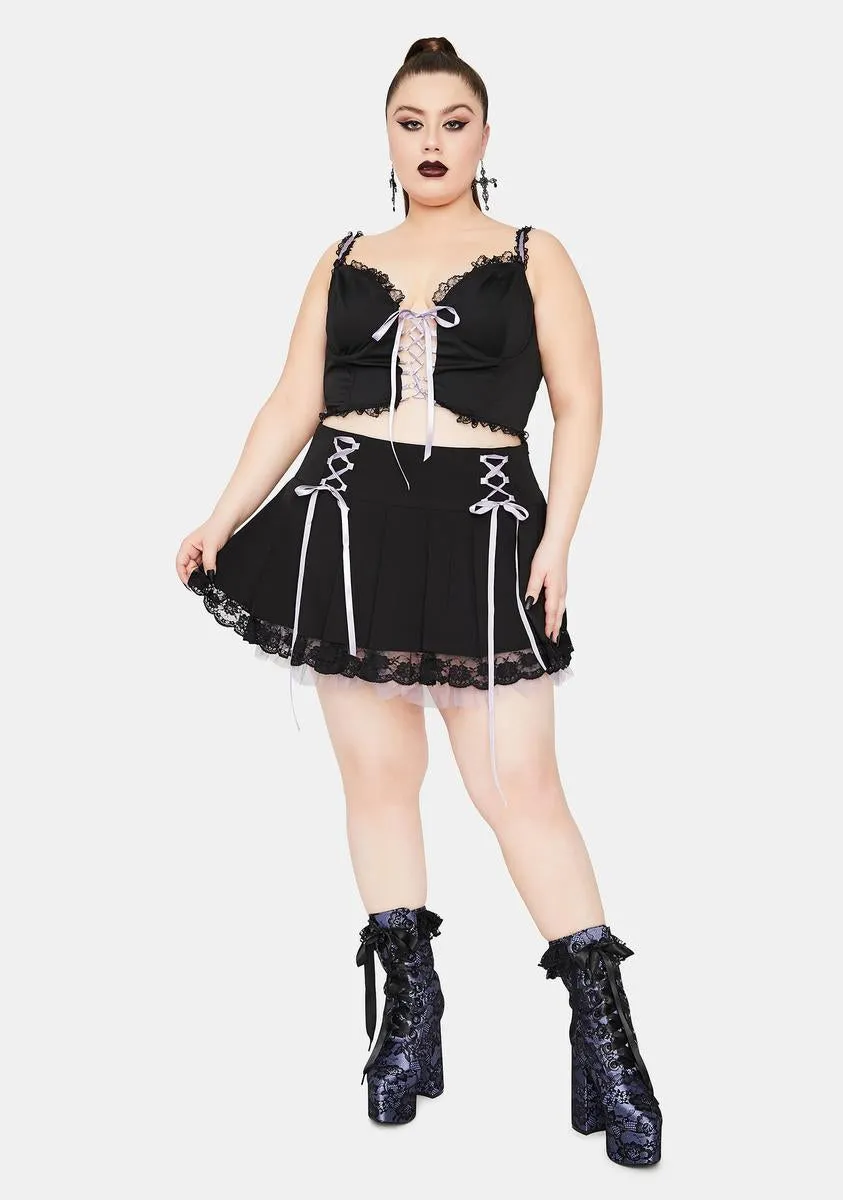Plus Of Minxes And Men Lace Up Twill Skirt sold by Dolls Kill product image thumbnail 3