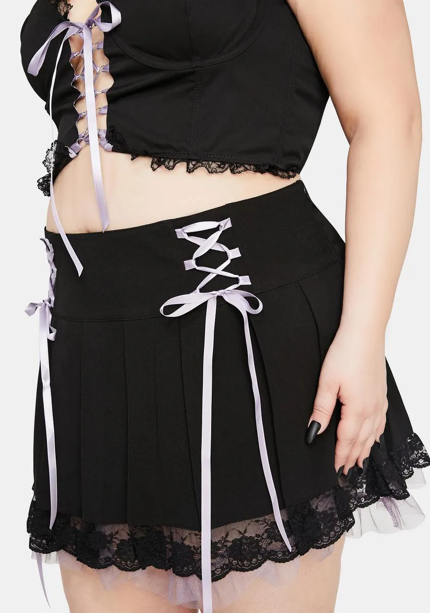 Plus Of Minxes And Men Lace Up Twill Skirt sold by Dolls Kill product image thumbnail 2