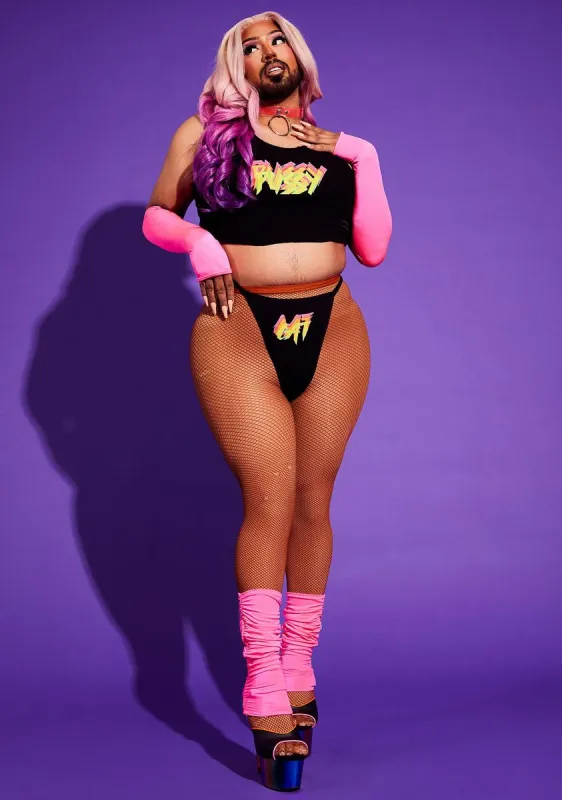 Plus Here Kitty Kitty Tank & Panty Set sold by Dolls Kill